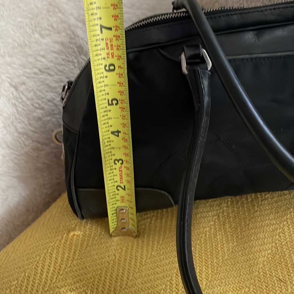 PradaTessurto black nylon bag with leather trim and handle - Picture 15 of 17